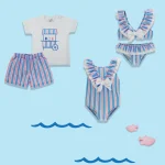 Bañador Bebe Estampado Rayas Mod. Polinesia - Imagen 2