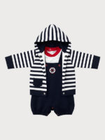Conjunto Bebe Peto con camiseta y Chaqueta de Rayas Mod. Timonel - Imagen 2