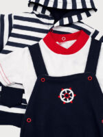Conjunto Bebe Peto con camiseta y Chaqueta de Rayas Mod. Timonel - Imagen 3