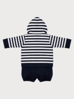Conjunto Bebe Peto con camiseta y Chaqueta de Rayas Mod. Timonel - Imagen 4