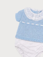 Conjunto Bebe Jersey Punto con Pasacintas y Braguita Mod. Macarena - Imagen 6
