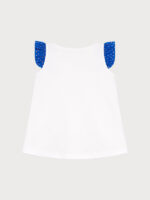 Camiseta Bebe Mangas Volantes Detalle Flores Mod. Brasil - Imagen 3