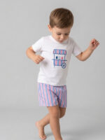 Boxer Niño Tela Estampado a Rayas Mod. Polinesia