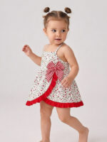 Vestido Bebe Estampado con Lazos Vichy Mod. Iris