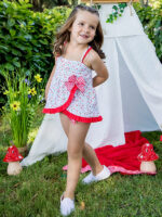 Vestido Bebe Estampado con Lazos Vichy Mod. Iris - Imagen 3