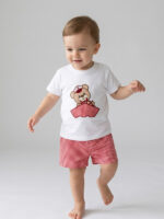 Boxer Tela Bebe Estampado Vichy Mod. Iris