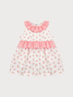 Vestido Bebe Estampado Flores y Volantes - Imagen 2