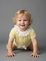 Conjunto Punto Jersey con Lazo y Braguita Mod. Nancy
