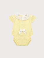 Conjunto Punto Jersey con Lazo y Braguita Mod. Nancy - Imagen 2