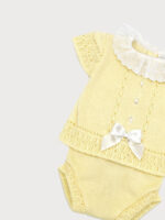 Conjunto Punto Jersey con Lazo y Braguita Mod. Nancy - Imagen 4
