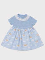 Vestido Bebe Punto Estampado Nubes Mod. Sueños - Imagen 2