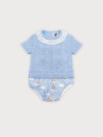 Conjunto Bebe Jersey Punto y Braguita Estampada Mod. Sueños - Imagen 2