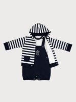 Conjunto Bebe Marinero Peto con Camiseta y Chaqueta de Rayas Mod. Faro - Imagen 2