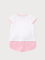 Conjunto Bebe Camiseta Detalle de Helado y Rocky rosita - Imagen 3