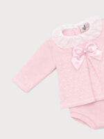 Conjunto Bebe Punto Jersey y Braga Mod Nácar Rosa - Imagen 4