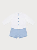 Conjunto Niño Camisa C/Mao y Pantalón Corto Pana Mod. Ainoha - Imagen 2