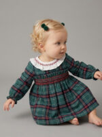 Vestido Bebe Cuadros con Punto Smock Mod: Luz