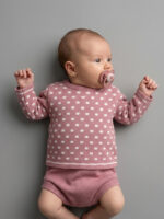Conjunto Bebe Punto Jersey Topitos y Braga Mod. Miguel