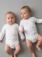 Body Bebe Manga Larga Cruzado Mod. Nubes