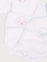 Body Bebe Manga Larga Cruzado Mod. Nubes - Imagen 4