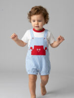 Conjunto Camiseta  y Peto a Rayas Mod. Tenacitas