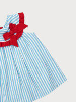 Vestido Bebe Rayas con Lazo Rojo Mod. Tenacitas - Imagen 2