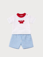 Conjunto Camiseta Detalle Cangrejito y Pantalón a Rayas Mod. Tenacitas - Imagen 2
