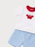 Conjunto Camiseta Detalle Cangrejito y Pantalón a Rayas Mod. Tenacitas - Imagen 4