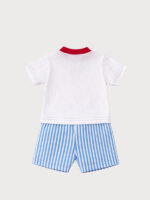 Conjunto Camiseta Detalle Cangrejito y Pantalón a Rayas Mod. Tenacitas - Imagen 3