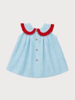 Vestido Bebe Rayas con Lazo Rojo Mod. Tenacitas - Imagen 3