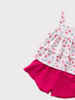 Conjunto Top Tirantes Volantes Estampado Flores con Short Mod. Sofia - Imagen 8
