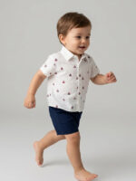 Conjunto Niño Camisa Estampado Velero con Pantalón Corto