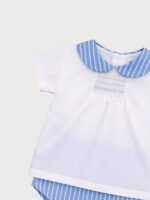 Conjunto Bebe Blusita con Braga a Rayitas Mod. Cloe - Imagen 3