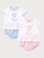 Conjunto Bebe Camiseta con Detalle de Jirafa y Braguita en Vichy - Imagen 6