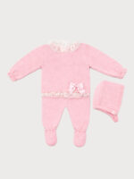 Conjunto Punto Bebe Jersey, Polaina y Capota Mod.Mara - Imagen 5