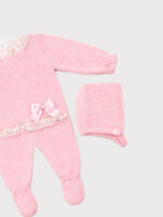 Conjunto Punto Bebe Jersey, Polaina y Capota Mod.Mara - Imagen 6