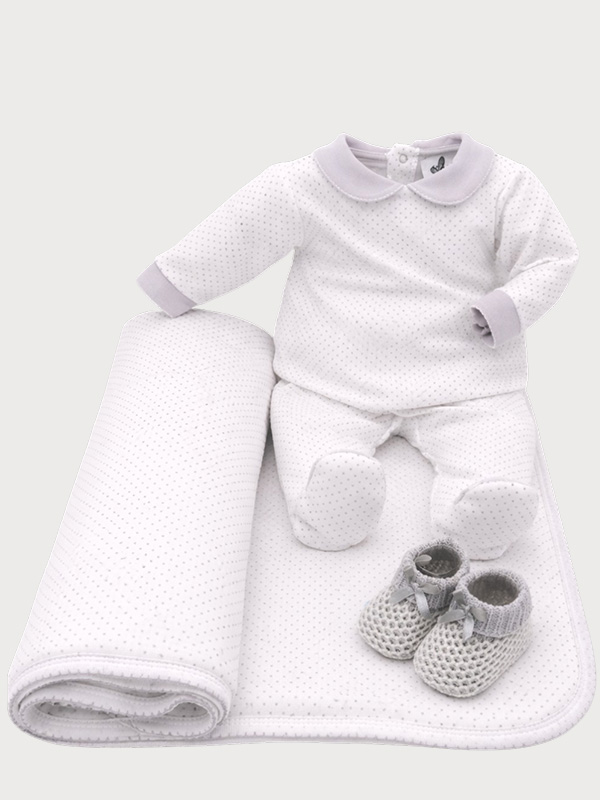 Cesta Bebé Regalo Recién Nacido 3 Piezas Gris Cesta Bebe Regalo Recién Nacido 3 Piezas Gris - Imagen 1