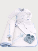 Cesta Bebe Regalo Recién Nacido 5 Piezas Celeste