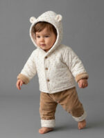 Conjunto Bebe Chaquetón, Peto y Jersey Mod. Estrellitas
