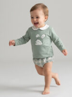Conjunto Bebe 2 Piezas Jersey y Braga Mod. Cuadros