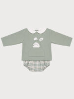 Conjunto Bebe 2 Piezas Jersey y Braga Mod. Cuadros - Imagen 2