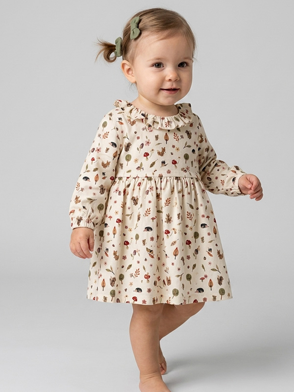 024DU-401 Vestido Bebe Estampado Mod. Alicia - Imagen 1