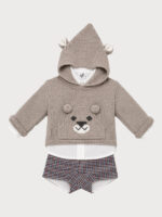 Conjunto Bebe Jersey Osito, Blusa y Pantalón a Cuadros. - Imagen 2