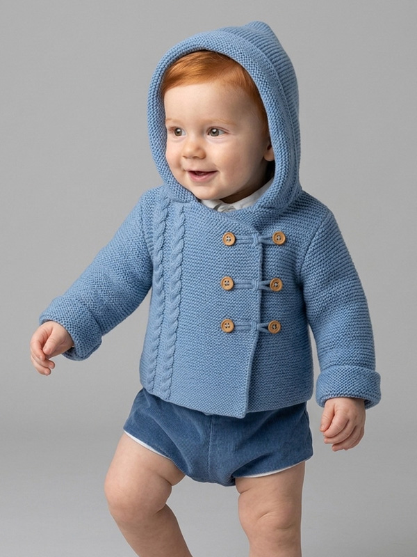 VLCJ-06 Conjunto Niño Jersey Punto, Camisa y Pantalón Corto de Pana Mod. Daniel - Imagen 1