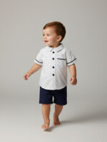 Conjunto Bebe Camisa Estampada y Pantalón a Juego Mod. Anclas