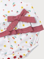 Ranita Bebe Estampada con Lazo Vichy Mod. Cherry - Imagen 3
