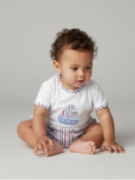 Conjunto Bebe Algodón Camiseta y Braguita a Rayas Mod. Ibiza