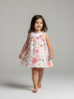 Vestido Bebe Pique Flores Mod. Clara