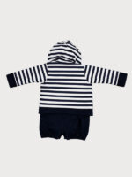 Conjunto Bebe Chaqueta a Rayas, Camiseta y Peto Mod. Pirata - Imagen 4