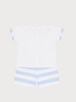Conjunto Bebe Camiseta y Pantalón Corto a Rayas Mod. Menorca - Imagen 4